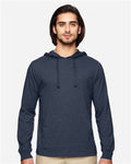 econscious EC1085 Unisex Eco Jersey Pullover Hooded Long Sleeve T-Shirt - Water - model front