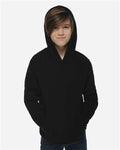 Lane Seven LS1401Y Youth Premium Hoodie Sweatshirt - Black - model front