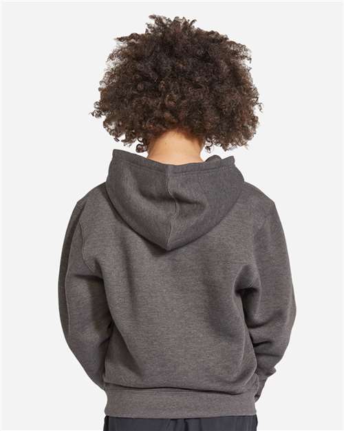 Lane Seven LS1401Y Youth Premium Hoodie Sweatshirt - Charcoal Heather - model back