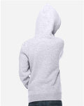 Lane Seven LS1401Y Youth Premium Hoodie Sweatshirt - Heather Grey - model back