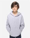 Lane Seven LS1401Y Youth Premium Hoodie Sweatshirt - Heather Grey - model front