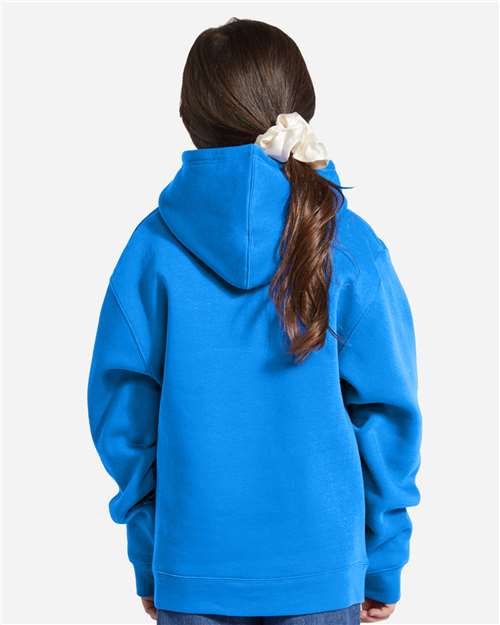 Lane Seven LS1401Y Youth Premium Hoodie Sweatshirt - True Royal - model back