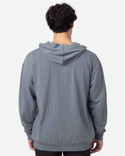 econscious EC5300 Unisex Reclaimist Fiber Hooded Sweatshirt - Basalt Grey - model back