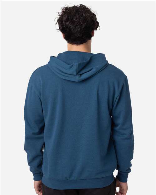 econscious EC5300 Unisex Reclaimist Fiber Hooded Sweatshirt - Tidal Blue - model back