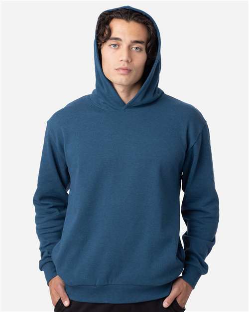 econscious EC5300 Unisex Reclaimist Fiber Hooded Sweatshirt - Tidal Blue - model front