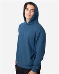 econscious EC5300 Unisex Reclaimist Fiber Hooded Sweatshirt - Tidal Blue - model side