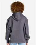 Lane Seven LS18002 Unisex Future Hoodie Sweatshirt - Heather Charcoal - model back
