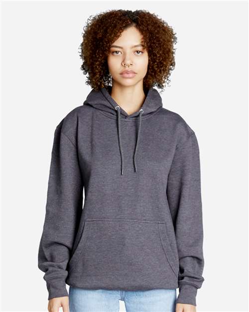 Lane Seven LS18002 Unisex Future Hoodie Sweatshirt - Heather Charcoal - model front