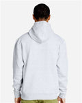 Lane Seven LS18002 Unisex Future Hoodie Sweatshirt - Heather Grey - model back