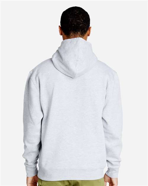 Lane Seven LS18002 Unisex Future Hoodie Sweatshirt - Heather Grey - model back