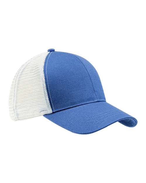 econscious EC7070 Eco Trucker Cap - Daylight Blue/ White - front