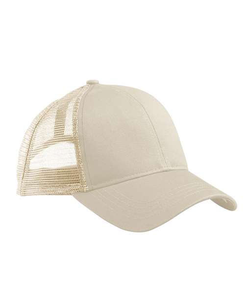econscious EC7070 Eco Trucker Cap - Oyster/ Oyster - front