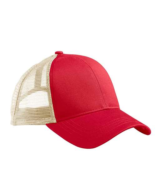 econscious EC7070 Eco Trucker Cap - Red/ Oyster - front