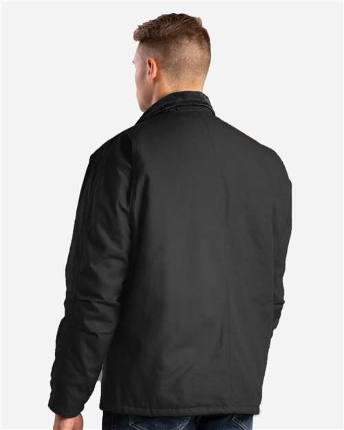 Berne Apparel CH416 Men's Heritage Chore Coat - Black - model back