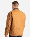 Berne Apparel CH416 Men's Heritage Chore Coat - Brown Duck - model back