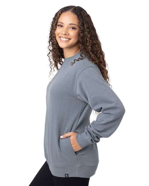 econscious EC5305 Unisex Reclaimist Fiber Crewneck Sweatshirt - Basalt Grey - model side