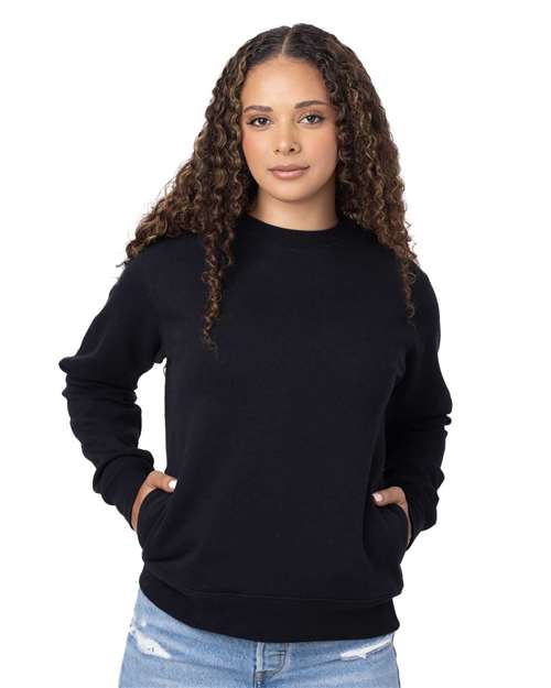 econscious EC5305 Unisex Reclaimist Fiber Crewneck Sweatshirt - Black - model front