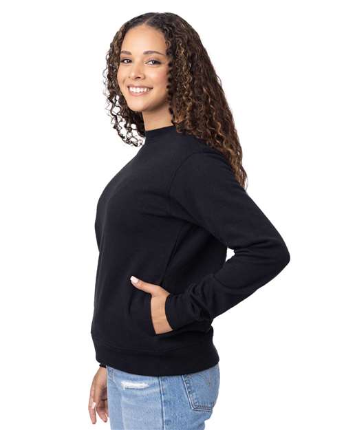 econscious EC5305 Unisex Reclaimist Fiber Crewneck Sweatshirt - Black - model side