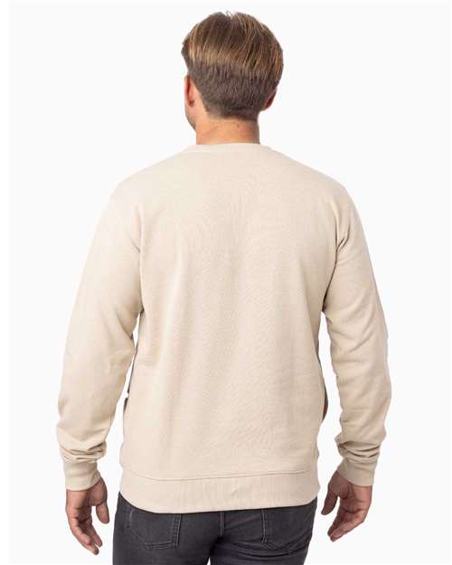 econscious EC5305 Unisex Reclaimist Fiber Crewneck Sweatshirt - Pumice - model back