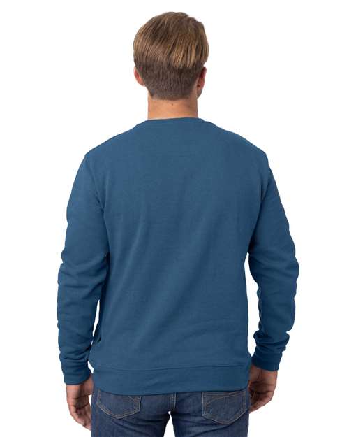 econscious EC5305 Unisex Reclaimist Fiber Crewneck Sweatshirt - Tidal Blue - model back