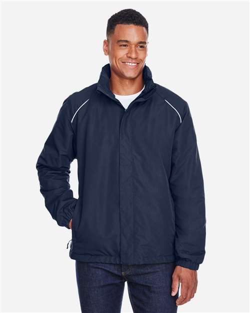 Core 365 88224T Men's Tall Profile Fleece-Lined All-Season Jacket - Classic Navy - model front