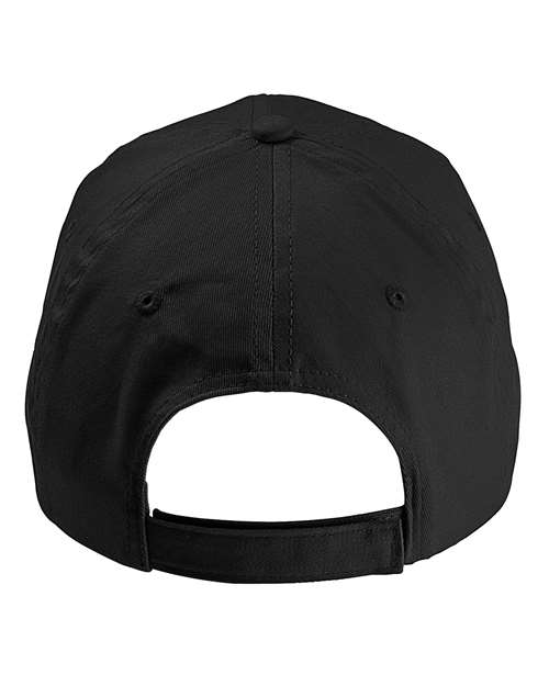 Big Accessories BX880 Six-Panel Twill Cap - Black - back