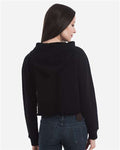 Lane Seven LS12000 Women's Cropped Hoodie Sweatshirt - Black - model back