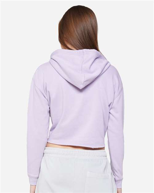 Lane Seven LS12000 Women's Cropped Hoodie Sweatshirt - Lilac - model back