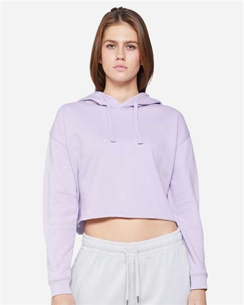 Lane Seven LS12000 Women's Cropped Hoodie Sweatshirt - Lilac - model front
