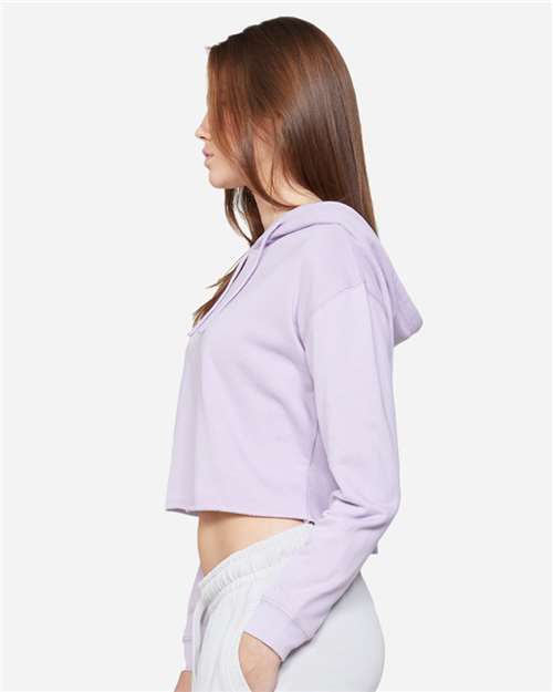 Lane Seven LS12000 Women's Cropped Hoodie Sweatshirt - Lilac - model side