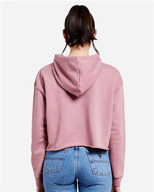 Lane Seven LS12000 Women's Cropped Hoodie Sweatshirt - Mauve - model back