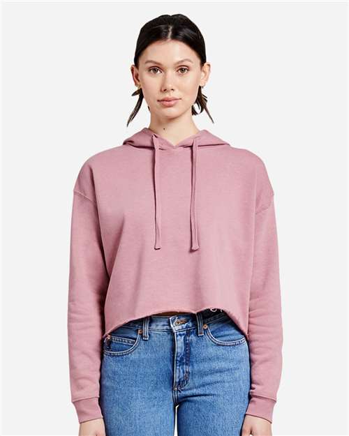 Lane Seven LS12000 Women's Cropped Hoodie Sweatshirt - Mauve - model front