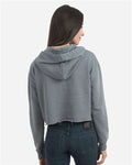 Lane Seven LS12000 Women's Cropped Hoodie Sweatshirt - Storm - model back
