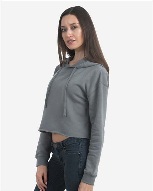 Lane Seven LS12000 Women's Cropped Hoodie Sweatshirt - Storm - model side