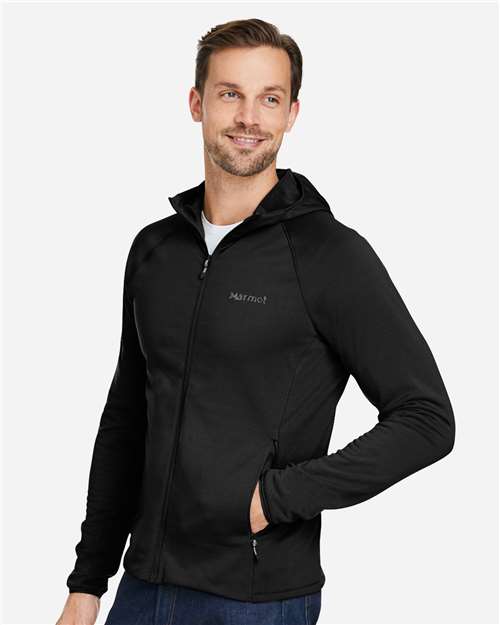 Marmot M15383 Men's Leconte Full-Zip Hooded Jacket - Black - model side