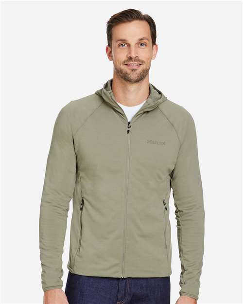 Marmot M15383 Men's Leconte Full-Zip Hooded Jacket - Vetiver - model front