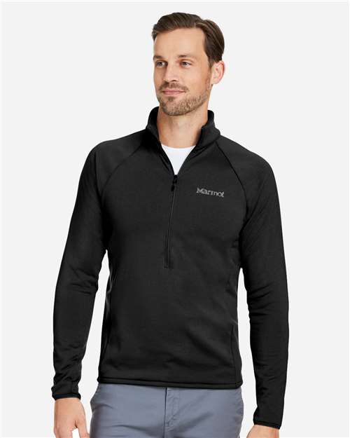 Marmot M15381 Men's Leconte Half-Zip Pullover - Black - model front