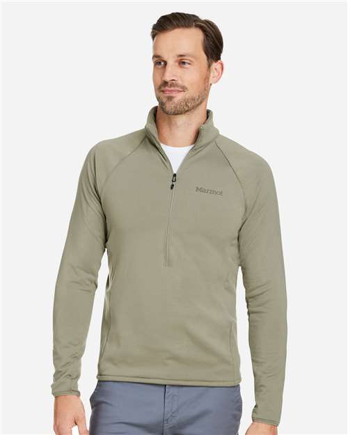 Marmot M15381 Men's Leconte Half-Zip Pullover - Vetiver - model front