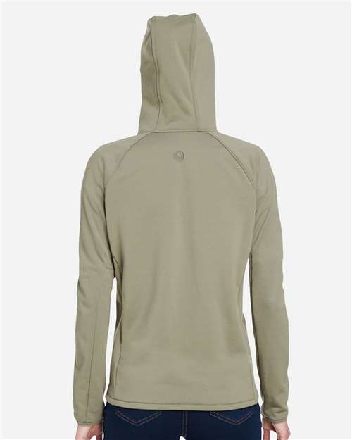 Marmot M15393 Women's Leconte Full Zip Hooded Jacket - Vetiver - model back