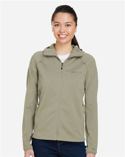 Marmot M15393 Women's Leconte Full Zip Hooded Jacket - Vetiver - model front