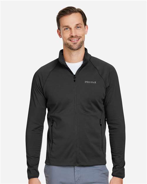 Marmot M15382 Men's Leconte Fleece Jacket - Black - model front
