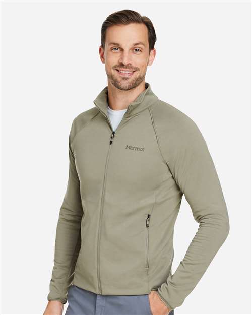 Marmot M15382 Men's Leconte Fleece Jacket - Vetiver - model side