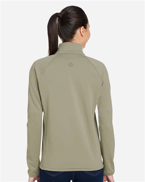 Marmot M15391 Women's Leconte Half-Zip Pullover - Vetiver - model back