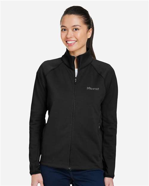 Marmot M15392 Women's Leconte Fleece Jacket - Black - model front