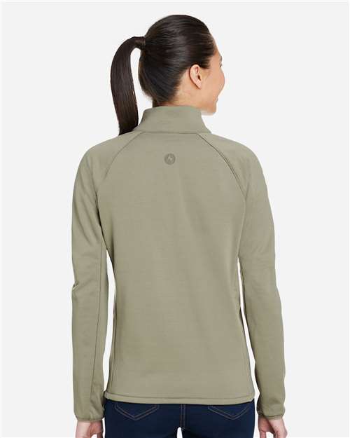 Marmot M15392 Women's Leconte Fleece Jacket - Vetiver - model back
