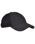 econscious EC7093 Structured Hemp Trucker Cap - Black/ Black - front