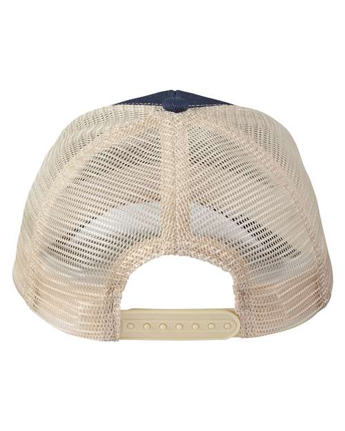 econscious EC7093 Structured Hemp Trucker Cap - Navy/ Oyster - back