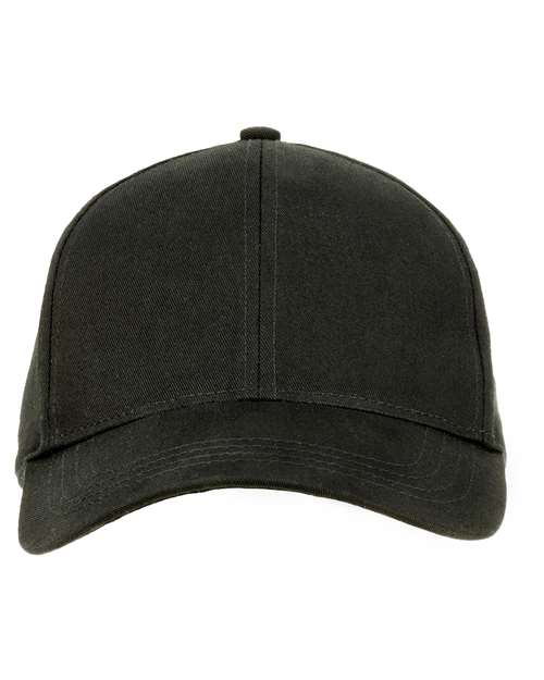 econscious EC7025 Structured Six-Panel Baseball Cap - Black - front