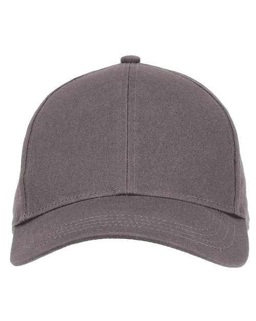 econscious EC7025 Structured Six-Panel Baseball Cap - Charcoal - front