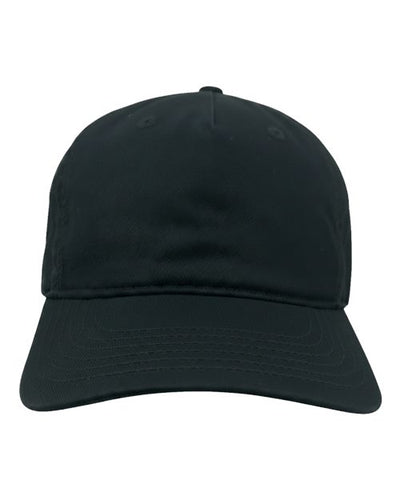 econscious EC7087 Unstructured Five-Panel Baseball Cap - Black - front